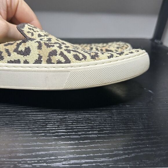 Rothy’s The Original SlipOn Sneaker Sahara Cat Leopard Cheetah Print W US 7.5 - Picture 2 of 10